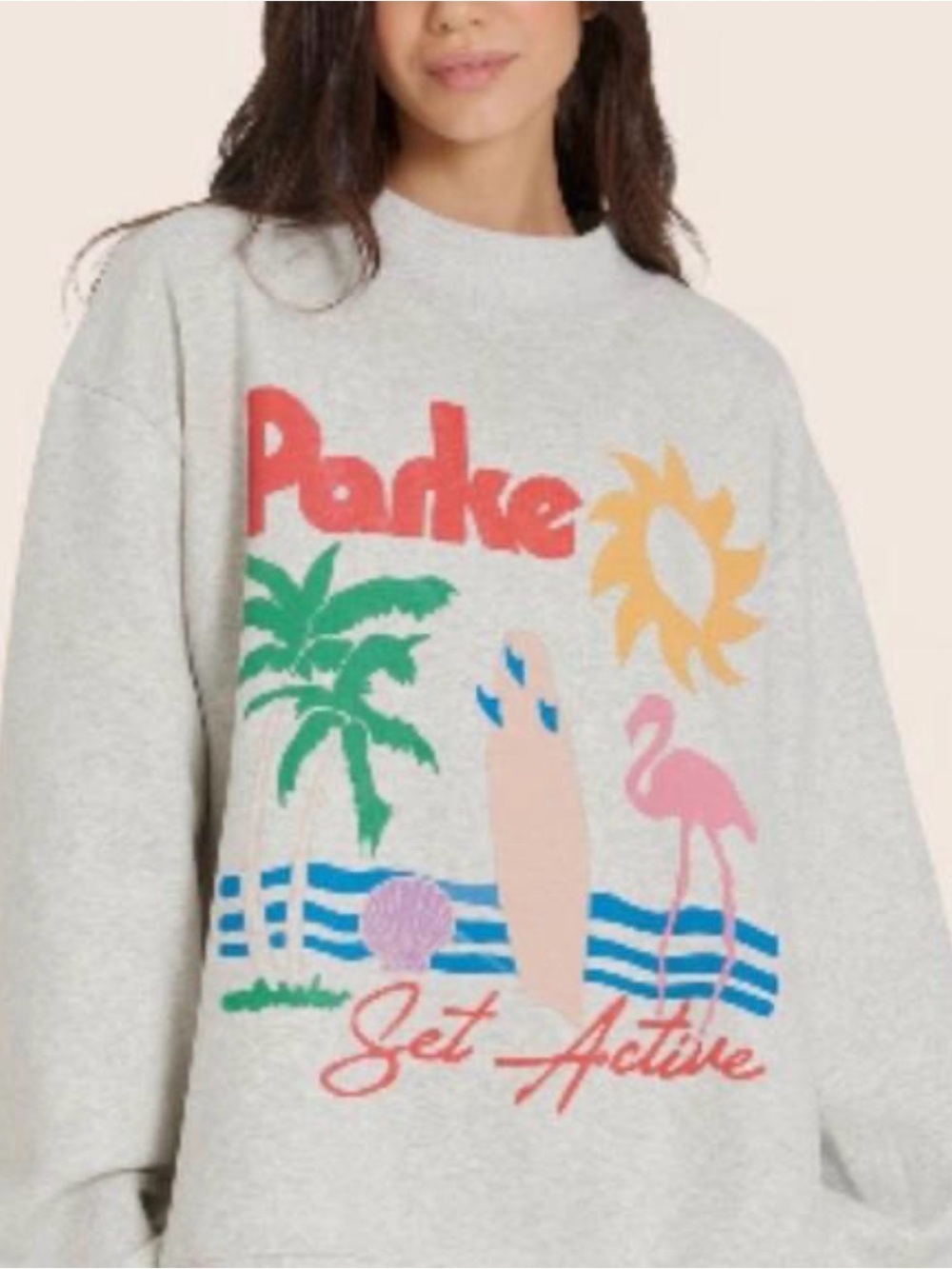 PARKE x SET ACTIVE Get Active Graphic Crewneck – L/XL
